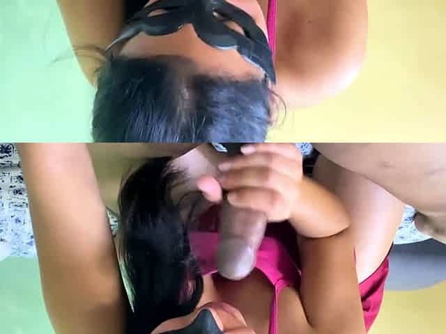 Big-Ass Latina Teen Gives Guy From Gym Intense Blowjob