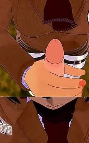 Shingeki No Kyojin Hentai - Mikasa Jerks off Eren, and Then He Fucks Her - Asian Japanese Manga Anime Hentai 3D Porn