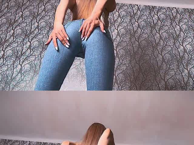 Masturbating throughout my levis jeans until I squirt