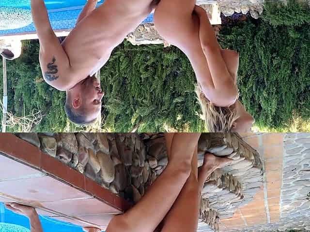 Big-Titted Blonde's Hardcore Squirting in the Garden