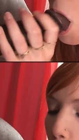Redhead Babe Gets Fucked Anally by Big Black Cock