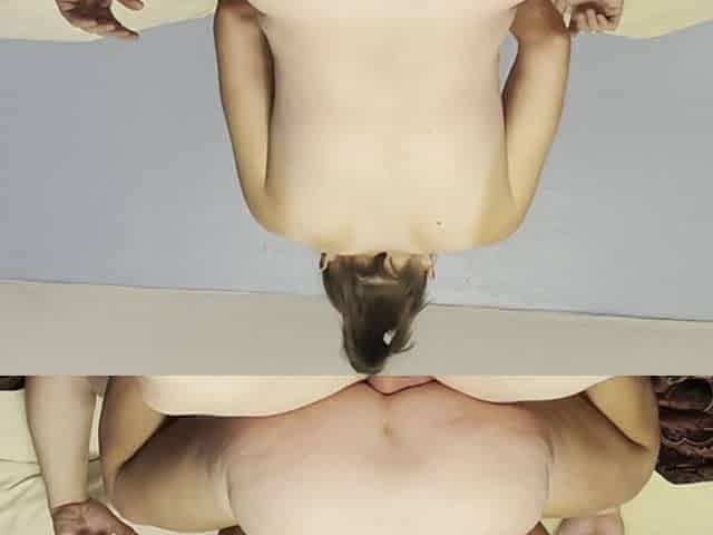 Mature Cougar with Saggy Boobs Riding Anal and Farting Cum