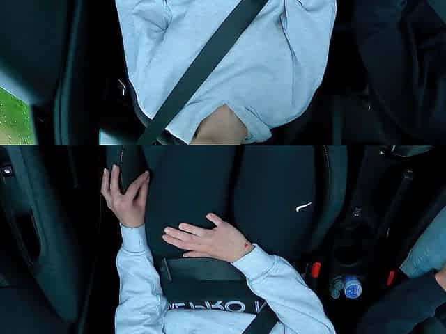 After the driving lesson, things got hot inside the car