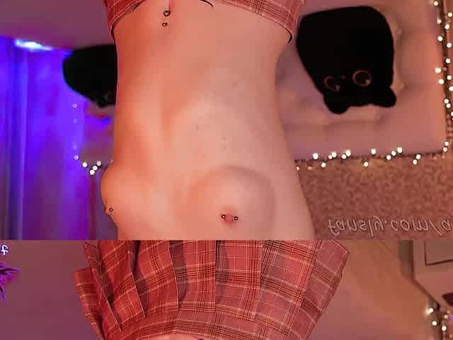 Gaping butt is hiding below my short petticoat