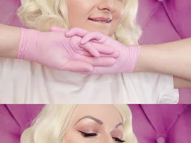 ASMR: two layers of colorful nitrile medical gloves