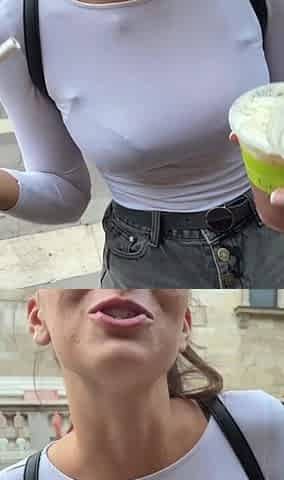 Euro amateur outdoor masturbation