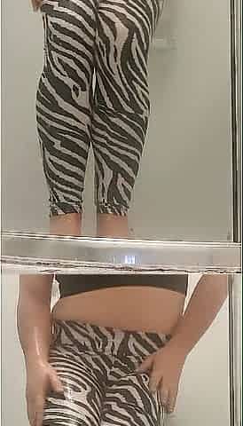 Zebra THICC Yoga Panties Sissy In Shower