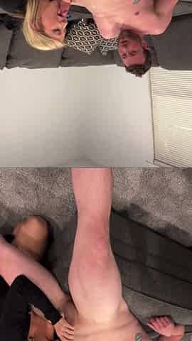 Thick weenie getting a BJ by Hotwife