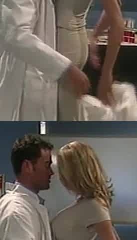 Beautiful Blonde with Big Tits Takes a Big Cock in the Lab with Cumshot