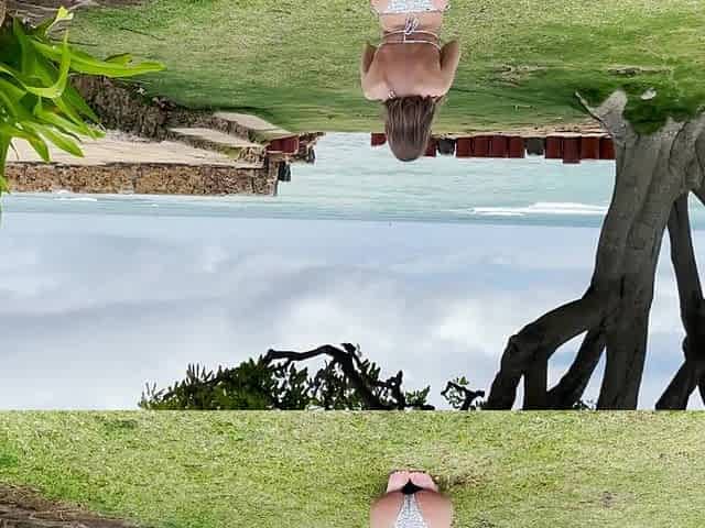 tranquil outdoor yoga with a view - yoga with grey