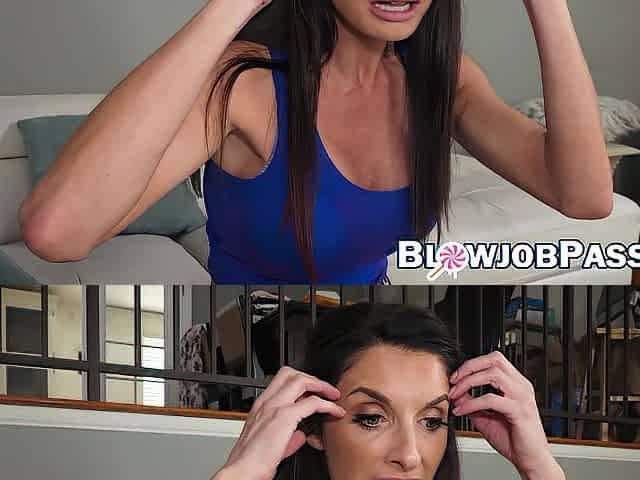 Cougar Silvia Saige performs POV blowjob on her stepson