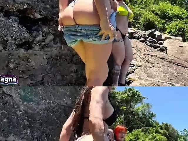 Hawt, nude gals venture into nature and then relax with a precious massage.