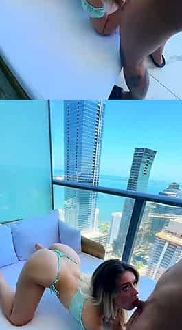 Lilbabymj Gets Fucked On The Balcony