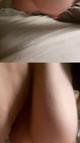 Wifes huge tits swinging