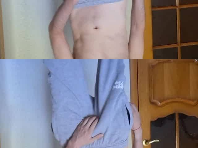 Chav lad working out his dick