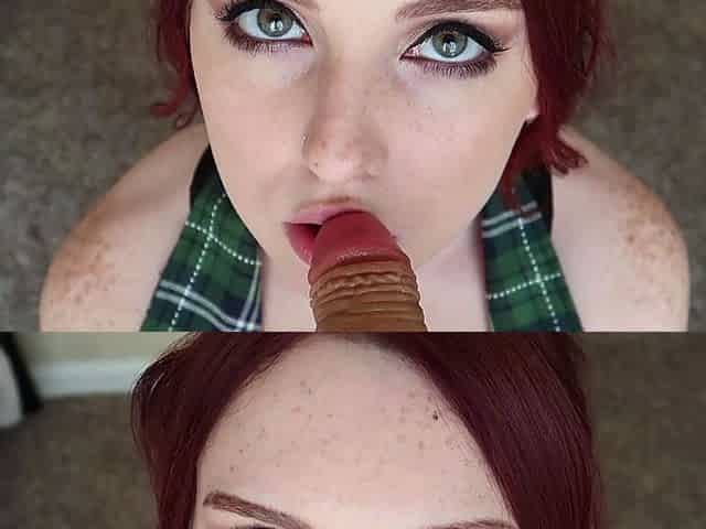 Sexy redhead live toys masturbation on webcam