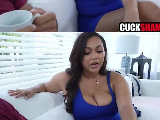 Cuckold spouse watching wife taking care of brokenhearted ally