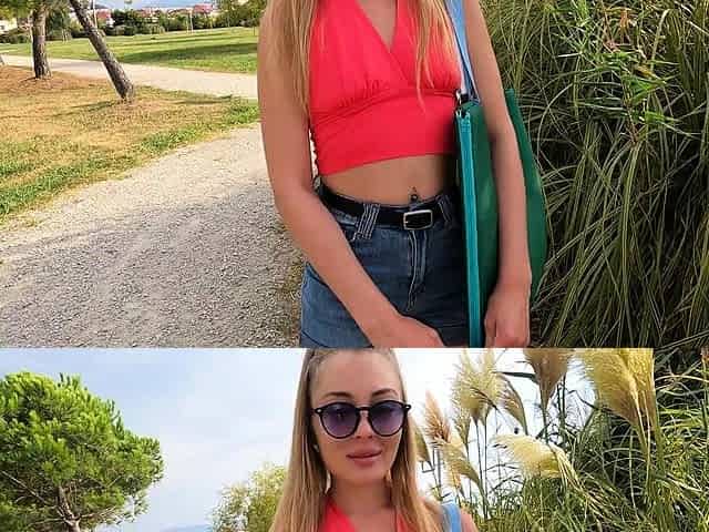 Sucked for money in the bushes,cum in mouth - BeLOVEfree