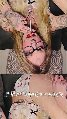 One final cigarette in advance of hitting the bedroom