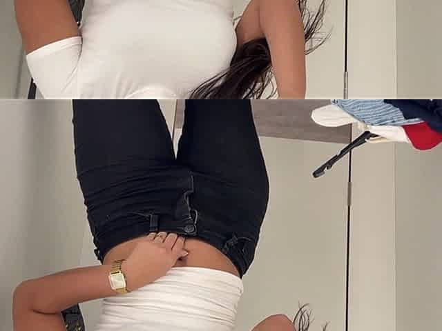 Hot Young Girl Caught Masturbating Solo in Fitting Room.