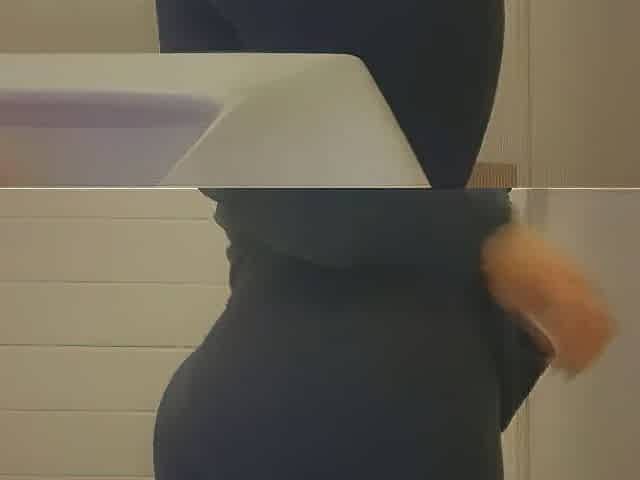 nearly caught playing with my booty at the gym