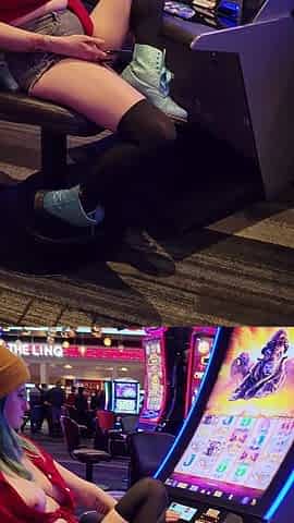 Getting off in a public casino
