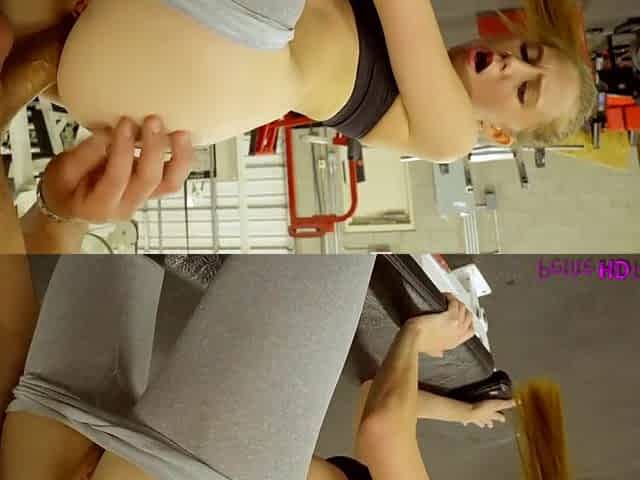 Petite Blonde - Having Sex At The Gym