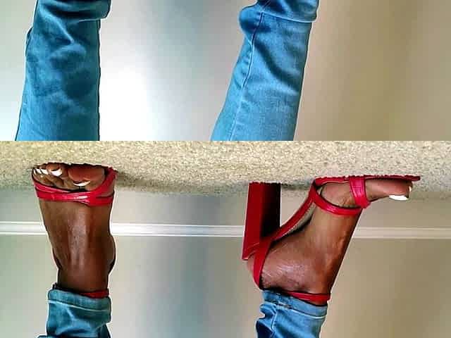 Bratty Red Shoes Foot Tapping Humiliation