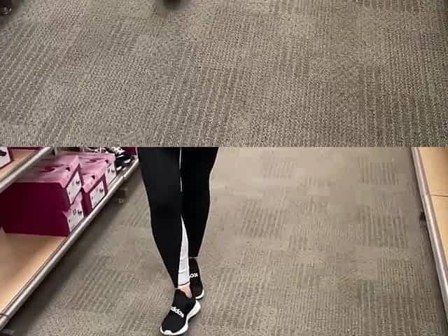 PUBLICLY TRYING ON SHOES IN TARGET