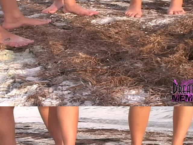 Three Hotties Get Naked on Their Beach Vacation
