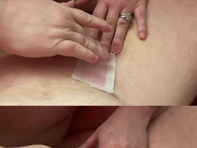 Waxing Pubic Area and Cock and Balls, Part 1