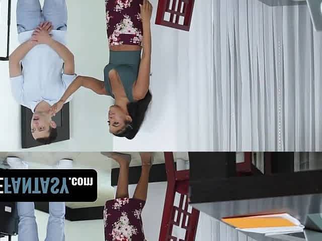 Sexy Slim Curly Ebony Can Stand Her Naughty White Step-bro Only While Fucking With Him