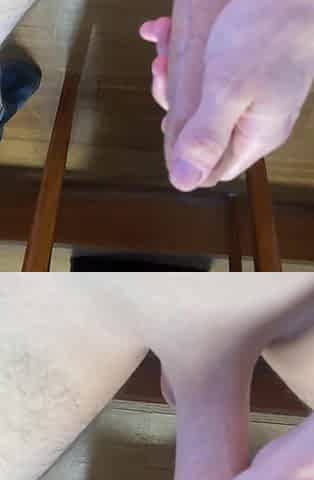 Strocking large dick and slap me in public complete nude