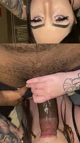 Maddison ebony sucks monster weenie bbc