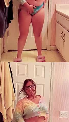 I Rubbed and Played with My Tits in My 60F Lesbian Stepmoms Sweaters Then Emailing the Video to Her Wanting to Fuck Her