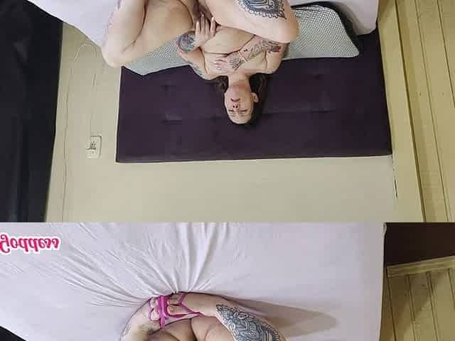 Curious Goddess - Hot MILF in Sandals Hairy Pussy Small Tits Masturbating Footjob Licking Legs and Her Ass Creampie Part 1