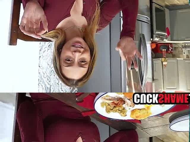 Latina wife cucks husband on Thanksgiving