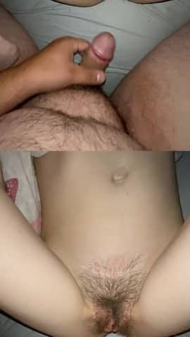 Cumming all over girlfriend pussy