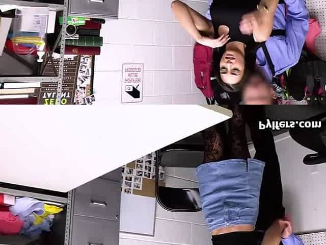 Mall cop eats out and fucks Hispanic cunt
