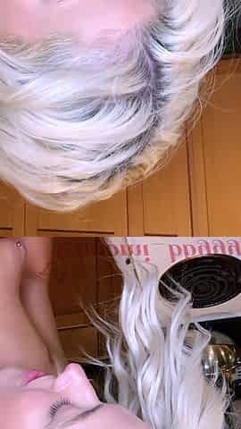 Amateur webcam slut shows tit on cam