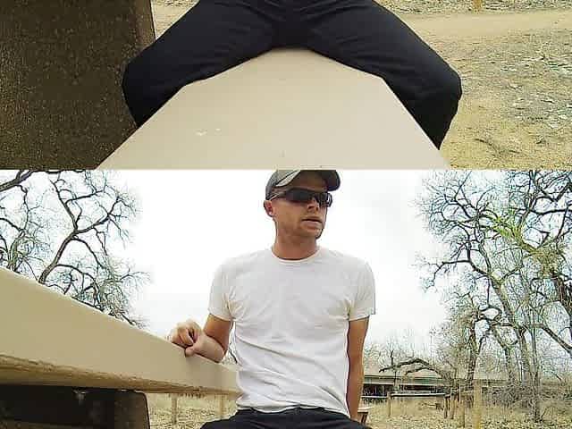 Pissing my ebony panties and white briefs at 4 public parks
