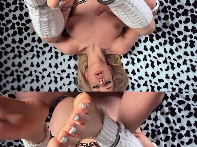 Hogcuffed Mouth, Pussy Fuck And Footjob In Shackles And Leg Warmers
