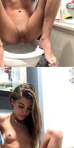Amateur young teen solo masturbation on her livingroom