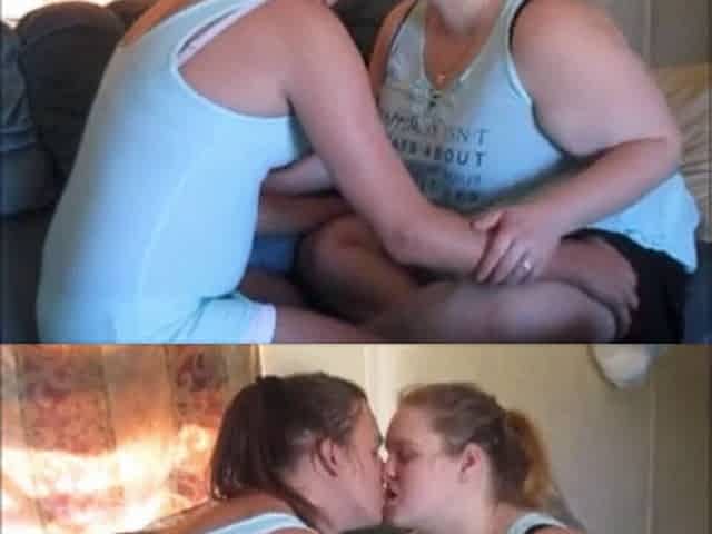 Wife Making Passionate Love To Her Girlfriend Kissing