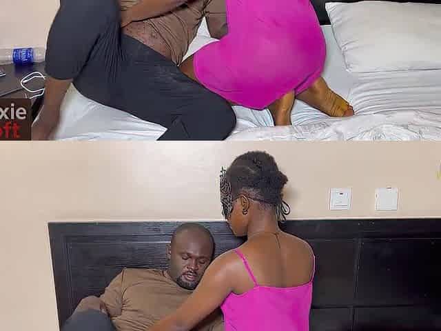 Slender thick hot Nigerian cutie sucks and ride her guy