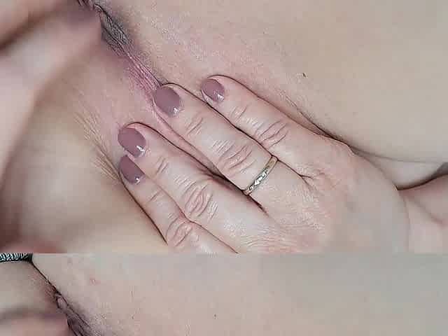 A beauty gets waxed vaginal. Full bikini Depilation. Close-up.
