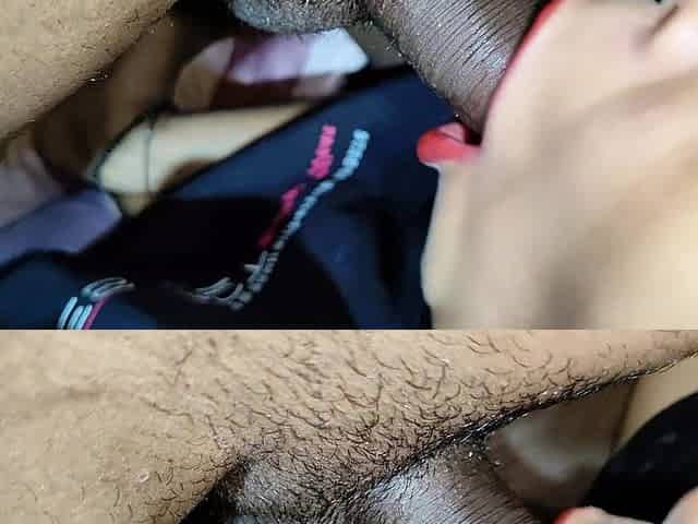 While Bathing, the Sister-in-law Saw Her Brother-in-law's Penis and Started Licking It and by Arousing Her Pussy, She All