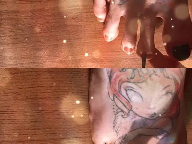 Hawt oil massage after toe painting