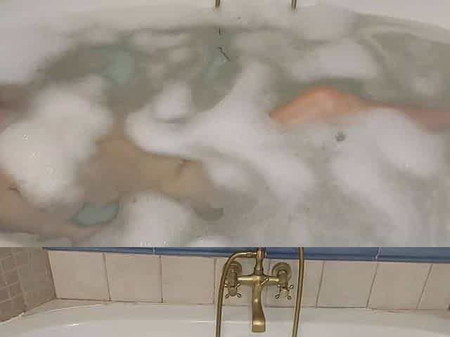 A Girl Is Bathing in a Jacuzzi