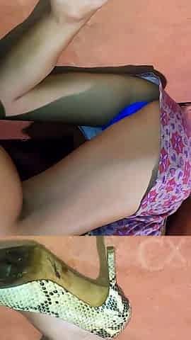 Modeling Sexy Blue Thong